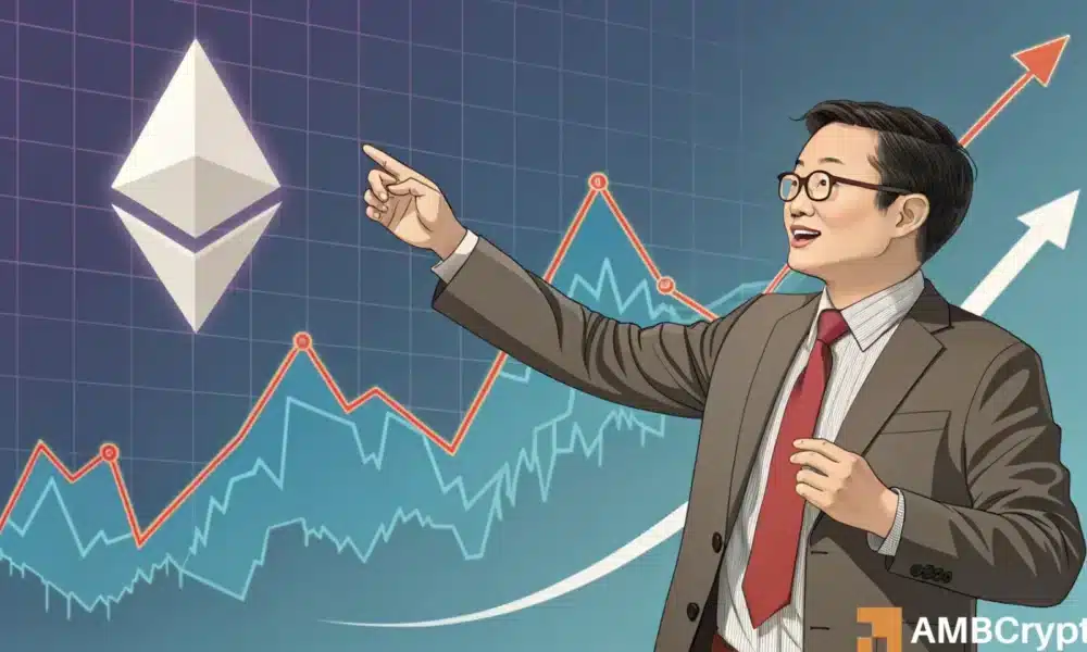 以太坊今日新闻:Tom Lee质疑:“ETH 会涨100倍吗?”